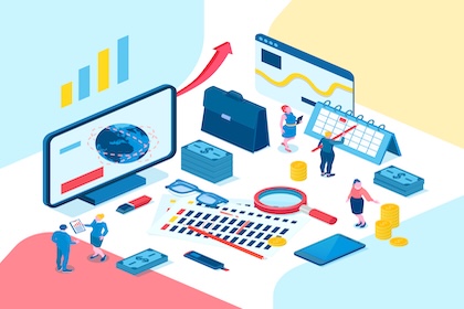 Accounting Isometric Illustration